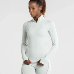 WOMEN'S BEST Renew Seamless Long Sleeve Top | Chalk Grey SPORTBEKLEIDUNG
