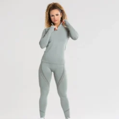 WOMEN'S BEST Renew Seamless Long Sleeve Top | Mud Green SPORTBEKLEIDUNG