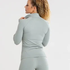 WOMEN'S BEST Renew Seamless Long Sleeve Top | Mud Green SPORTBEKLEIDUNG