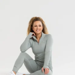 WOMEN'S BEST Renew Seamless Long Sleeve Top | Mud Green SPORTBEKLEIDUNG