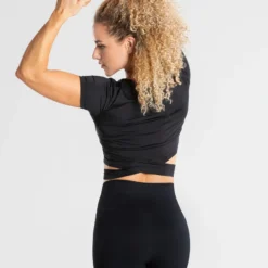 WOMEN'S BEST True Tie Crop Top | Black