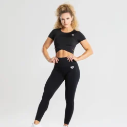 WOMEN'S BEST True Tie Crop Top | Black