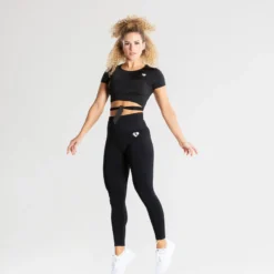 WOMEN'S BEST True Tie Crop Top | Black