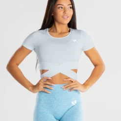 WOMEN'S BEST True Tie Crop Top | Grey