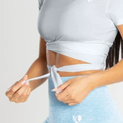 WOMEN'S BEST True Tie Crop Top | Grey