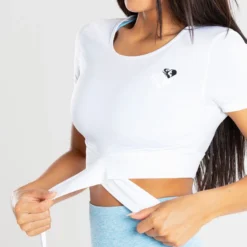 WOMEN'S BEST SPORTBEKLEIDUNG True Tie Crop Top | White