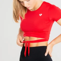 WOMEN'S BEST True Tie Crop Top | Red