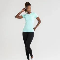 WOMEN'S BEST Power Seamless T-Shirt | Bleached Aqua SPORTBEKLEIDUNG