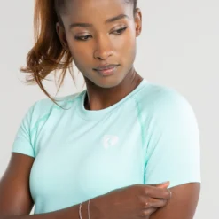 WOMEN'S BEST Power Seamless T-Shirt | Bleached Aqua SPORTBEKLEIDUNG