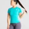 WOMEN'S BEST Power Seamless T-Shirt | Ceramic Turquoise