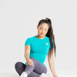 WOMEN'S BEST Power Seamless T-Shirt | Ceramic Turquoise