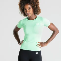WOMEN'S BEST Power Seamless T-Shirt | Green Ash SPORTBEKLEIDUNG