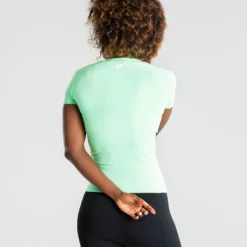 WOMEN'S BEST Power Seamless T-Shirt | Green Ash SPORTBEKLEIDUNG