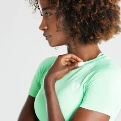 WOMEN'S BEST Power Seamless T-Shirt | Green Ash SPORTBEKLEIDUNG