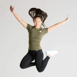 WOMEN'S BEST Power Seamless T-Shirt | Khaki SPORTBEKLEIDUNG