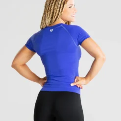 WOMEN'S BEST Power Seamless T-Shirt | Royal Blue SPORTBEKLEIDUNG