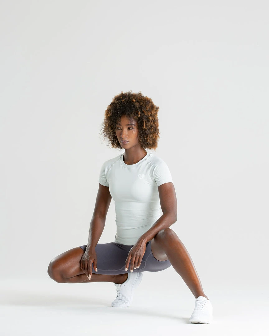 WOMEN'S BEST SPORTBEKLEIDUNG Power Seamless T-Shirt | Washed Light Grey