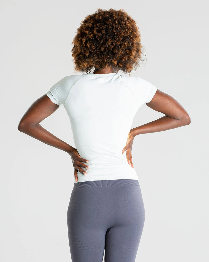 WOMEN'S BEST SPORTBEKLEIDUNG Power Seamless T-Shirt | Washed Light Grey