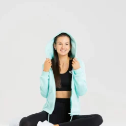 WOMEN'S BEST Power Zip Jacket | Bleached Aqua SPORTBEKLEIDUNG